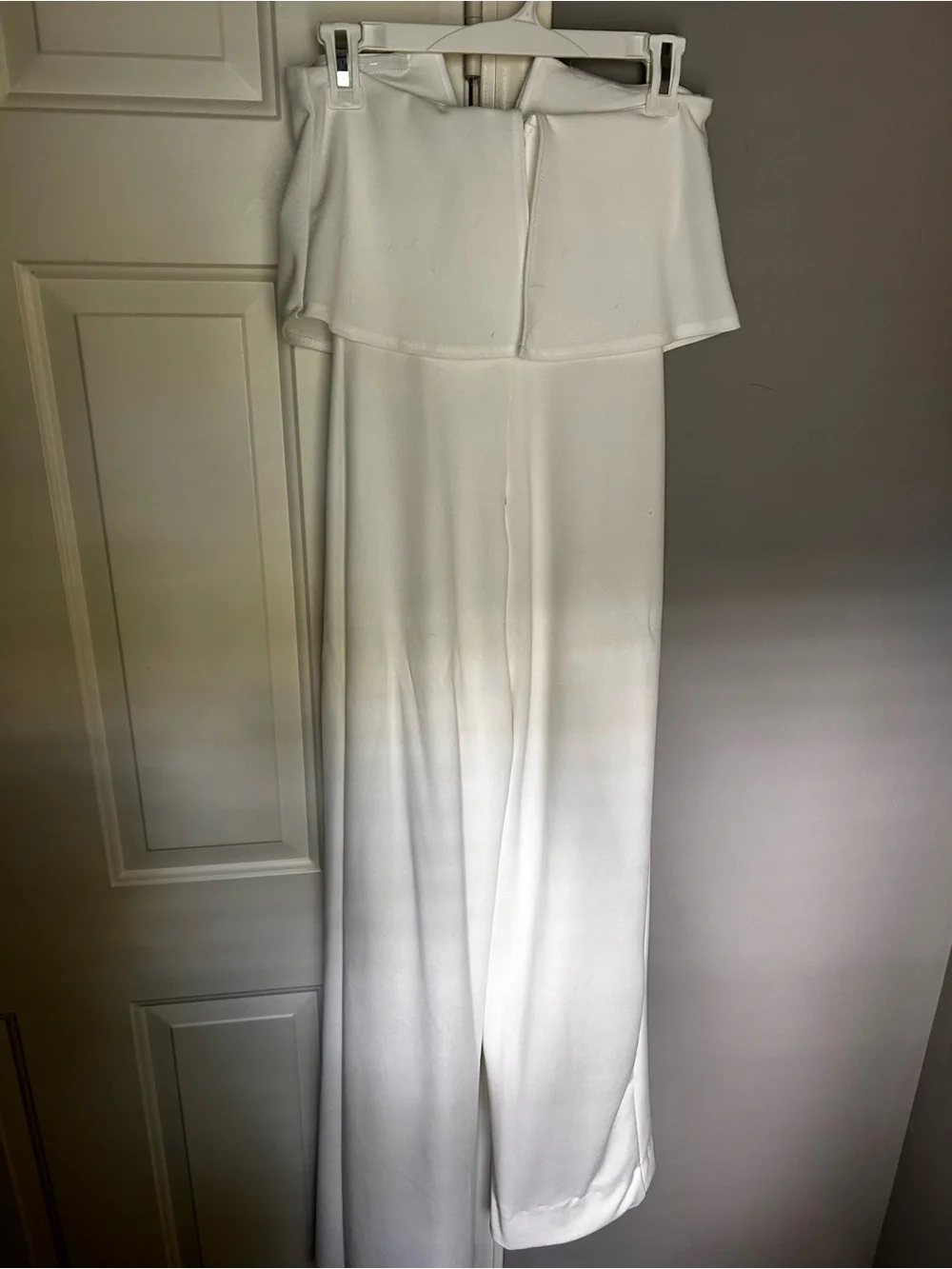 Lulu's White Strapless Ruffle Jumpsuit - Picture 2 of 3